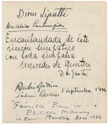 Lot #543 Dinu Lipatti Signature - Image 1