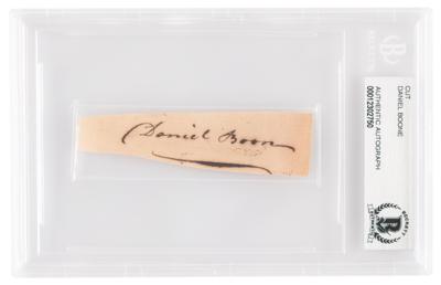 Lot #206 Daniel Boone Rare Signature - Bold Example of the Fabled Frontiersman - Image 1