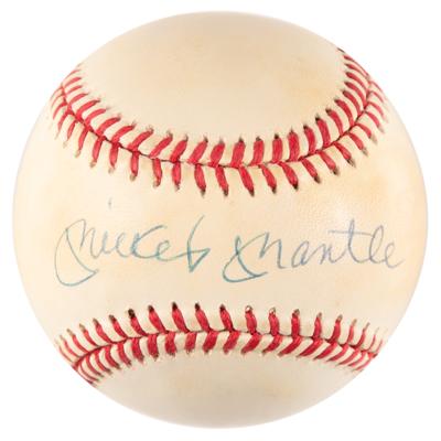 Lot #781 Mickey Mantle Signed Baseball