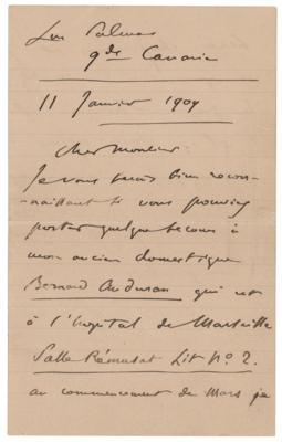 Lot #554 Camille Saint-Saens Autograph Letter Signed - Image 1