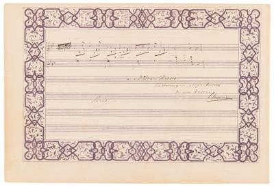 Lot #515 Frederic Chopin Rare Autograph Musical Quotation Signed for 'Wiosna,' Op. 74, No. 2 - Image 2