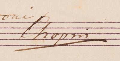 Lot #515 Frederic Chopin Rare Autograph Musical Quotation Signed for 'Wiosna,' Op. 74, No. 2 - Image 3