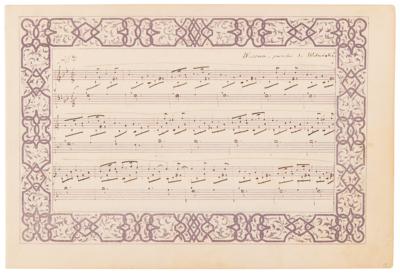 Lot #515 Frederic Chopin Rare Autograph Musical Quotation Signed for 'Wiosna,' Op. 74, No. 2 - Image 4