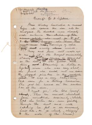 Lot #486 Pearl S. Buck Handwritten Manuscript for "Enough for a Lifetime" - Image 1