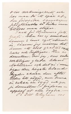 Lot #199 Alfred Nobel Autograph Letter Signed: "I'm too much of a philosopher" - Image 3