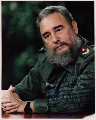 Lot #166 Fidel Castro Signed Photograph