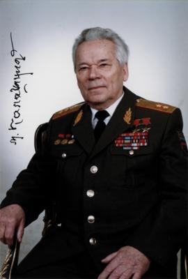 Lot #314 Mikhail Kalashnikov Signed Photograph - Image 1