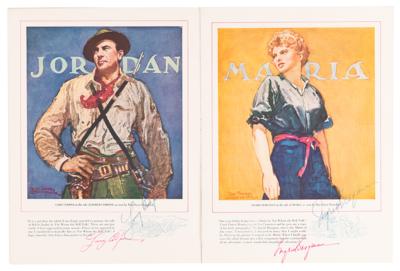 Lot #607 Gary Cooper and Ingrid Bergman Signed Original 'For Whom the Bell Tolls' Movie Program - Image 1