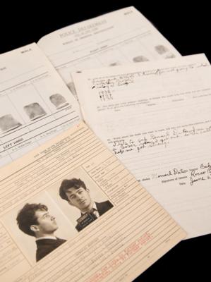 Lot #755 Rocky Graziano Prison Archive: (45+) Documents with (8) Early Autographs ("Rocco Barbella"), Mug Shot, Fingerprint Cards, and Police Records - Image 1