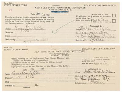 Lot #755 Rocky Graziano Prison Archive: (45+) Documents with (8) Early Autographs ("Rocco Barbella"), Mug Shot, Fingerprint Cards, and Police Records - Image 14