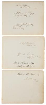 Lot #259 Andrew Johnson Cabinet (7) Signatures,