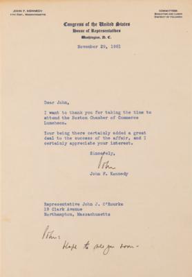 Lot #44 John F. Kennedy Typed Letter Signed as a Massachusetts Congressman - Image 1