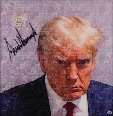 Lot #66 Donald Trump Signed 'Mug Shot' Oversized Plexiglas Print - Image 1