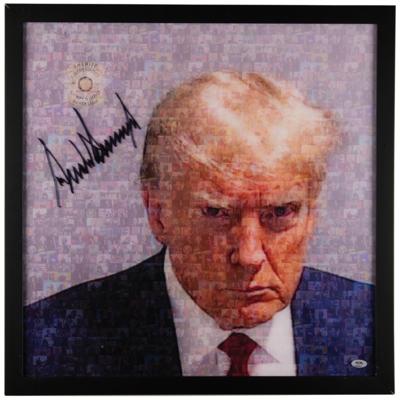 Lot #66 Donald Trump Signed 'Mug Shot' Oversized Plexiglas Print - Image 2