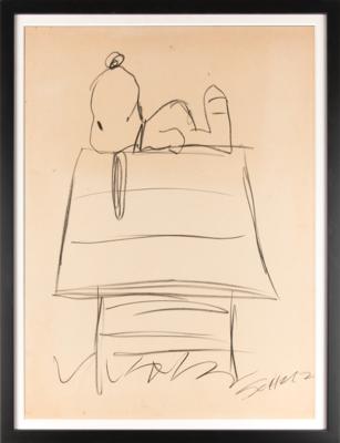 Lot #465 Charles Schulz Signed Oversized Original Sketch of Snoopy - Image 3