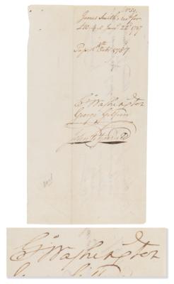 Lot #1 George Washington Document Signed for the