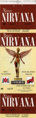 Lot #7429 Nirvana 1994 Toulouse 'In Utero' Concert Ticket - (February 10th) - Image 1