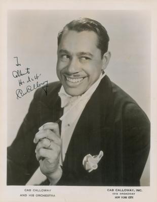 Lot #7183 Cab Calloway Signed Photograph