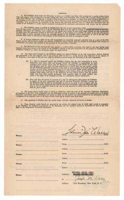 Lot #7205 Fats Waller Document Signed for Music Copyrights - Image 1