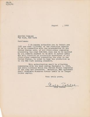 Lot #7196 Cole Porter Document Signed - Image 1