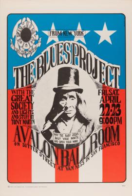 Lot #7228 Blues Project 1966 Avalon Ballroom Concert Poster (Third Print) - Image 1