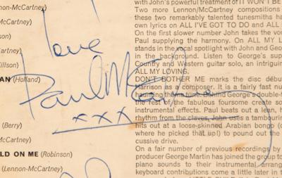 Lot #7001 Beatles Rare Signed Album - With the Beatles - Signed for the Empire Liverpool Stage Manager in 1963 - Image 4