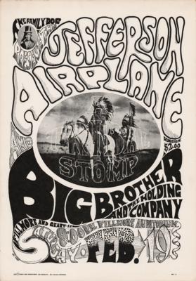 Lot #7232 Jefferson Airplane 1966 Avalon Ballroom Concert Poster (Third Print) - Image 1