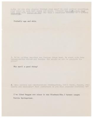 Lot #7015 John Lennon Signed Typed Letter and Signed Questionnaire to a Patient at the New York Psychiatric Institute - "Nothing is seperate from everything (or anything)” - Image 4