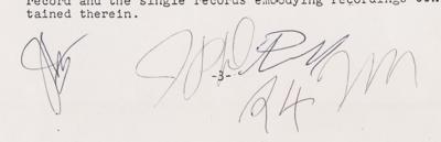 Lot #7146 The Doors Partial Document Signed with Initials - Image 2