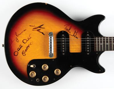 Lot #7306 Ramones Signed Univox Electric Guitar with Rare "Richie Beau" Signature - Image 1