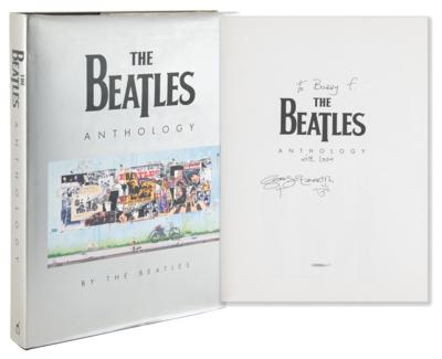 Lot #7024 George Harrison Signed Book to Photographer Barry Feinstein - The Beatles Anthology - Image 1