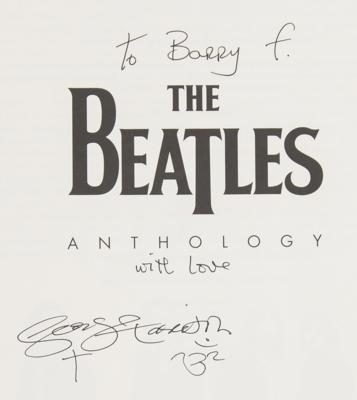 Lot #7024 George Harrison Signed Book to Photographer Barry Feinstein - The Beatles Anthology - Image 2