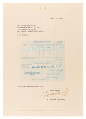 Lot #7030 George Harrison Typed Letter Signed on