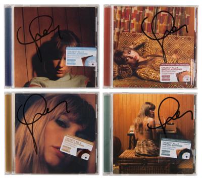 Lot #7461 Taylor Swift Signed Complete Set of (4) Limited Edition 'Midnights' CD Photo Inserts - Image 1