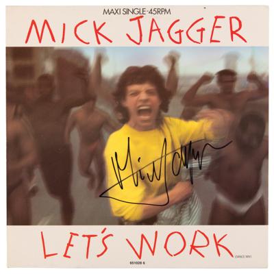 Lot #7132 Mick Jagger Signed Maxi Single Album -