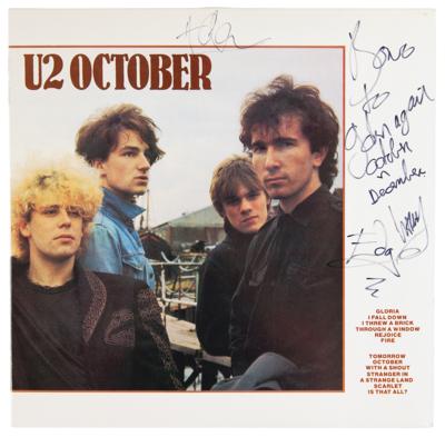 Lot #7318 U2 Signed Album - October