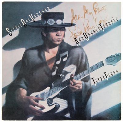 Lot #7319 Stevie Ray Vaughan Signed Album - Texas Flood - Image 1