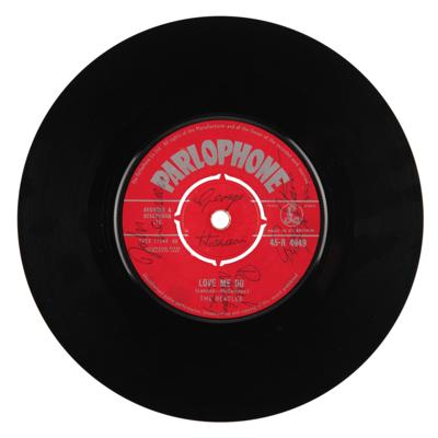 Lot #7005. Beatles Signed 'Love Me Do / P.S. I Love You' 45 RPM Single Record - Parlophone UK First Pressing - Signed One Day After Its Release