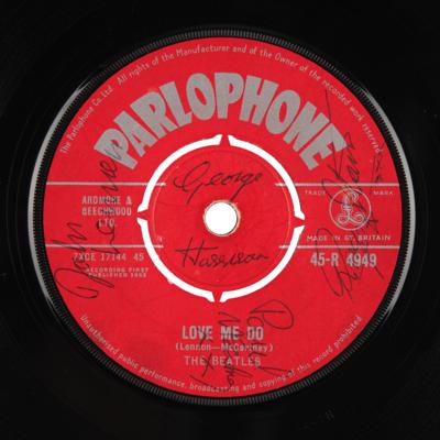 Lot #7005 Beatles Signed 'Love Me Do / P.S. I Love You' 45 RPM Single Record - Parlophone UK First Pressing - Signed One Day After Its Release - Image 2