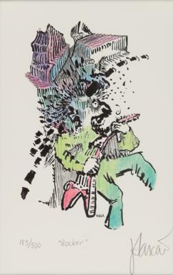 Lot #7152 Jerry Garcia Signed Lithograph - 'Rocker' (Ltd. Ed. #183/500) - Image 1