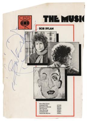 Lot #7097 Bob Dylan Signature