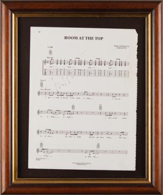 Lot #7289 Tom Petty Signed Sheet Music Page - 'Room at the Top' - Image 3