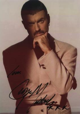 Lot #7452 George Michael Signed Photograph