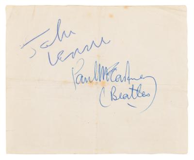 Lot #7016 John Lennon and Paul McCartney Signatures (1962) - Image 1