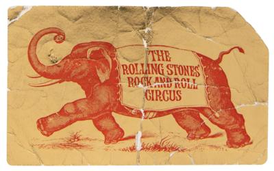 Lot #7127 Rolling Stones Rare 1968 'Rock and Roll Circus' Gold Invitation - Image 1