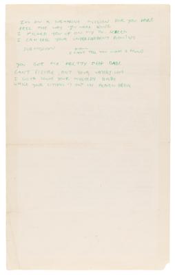 Lot #7311 Sex Pistols: Johnny Rotten Original Handwritten Lyrics for 'Holidays in the Sun’ and ‘Submission,' Classic Tracks from Never Mind the Bollocks, Here's the Sex Pistols - Image 3