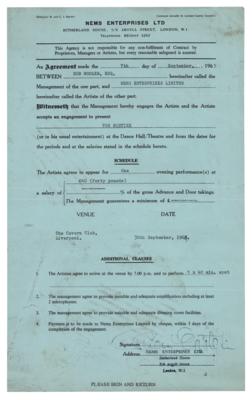 Lot #7048 Brian Epstein Signed 1965 'NEMS Enterprises' Contract - Image 1