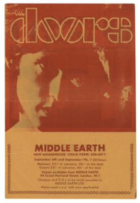 Lot #7149 The Doors and Jefferson Airplane 1968 Middle Earth Handbill - Image 1