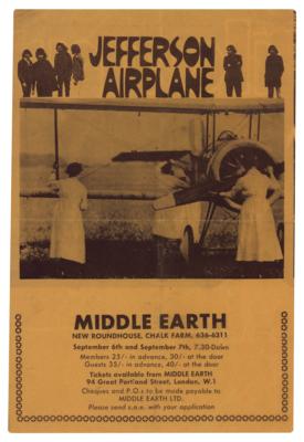 Lot #7149 The Doors and Jefferson Airplane 1968 Middle Earth Handbill - Image 2