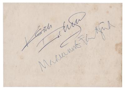 Lot #7136 Keith Richards and Marianne Faithfull Signatures - Image 1